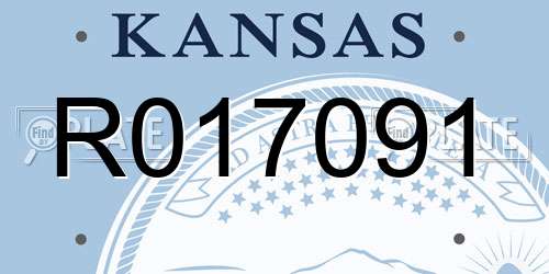 R017091 Kansas License Plate