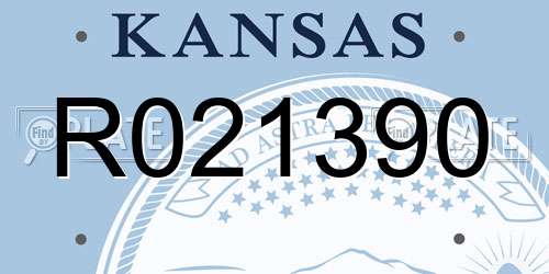R021390 Kansas License Plate