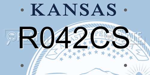 R042CS Kansas License Plate
