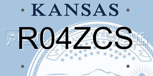 R04ZCS Kansas License Plate