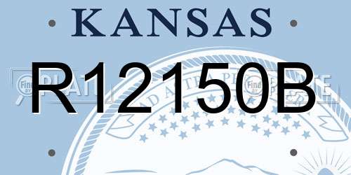 R12150B Kansas License Plate