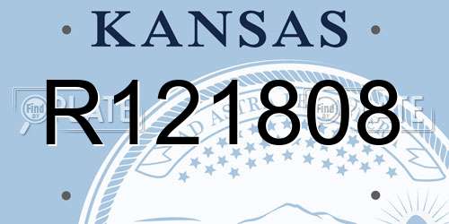 R121808 Kansas License Plate