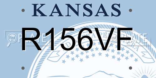R156VF Kansas License Plate