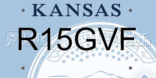 R15GVF Kansas License Plate