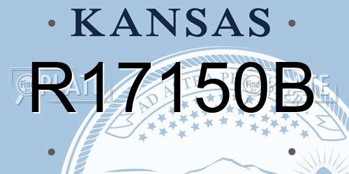 R17150B Kansas License Plate