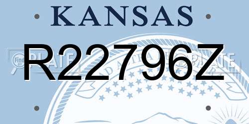R22796Z Kansas License Plate