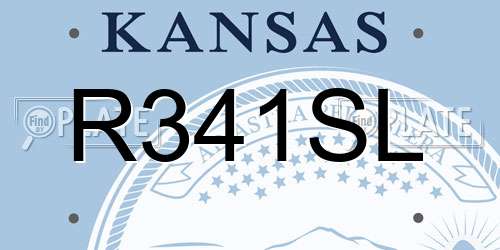 R341SL Kansas License Plate