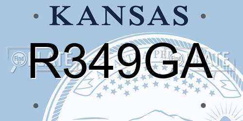 R349GA Kansas License Plate