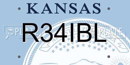 R34IBL Kansas License Plate