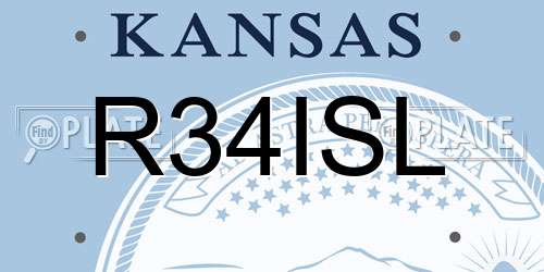 R34ISL Kansas License Plate