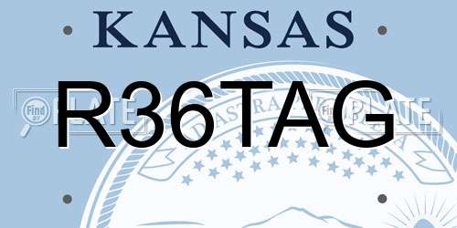 R36TAG Kansas License Plate