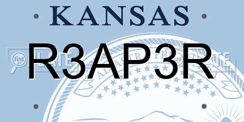 R3AP3R Kansas License Plate