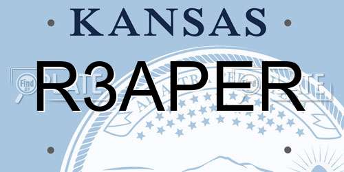 R3APER Kansas License Plate