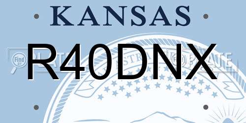 R40DNX Kansas License Plate
