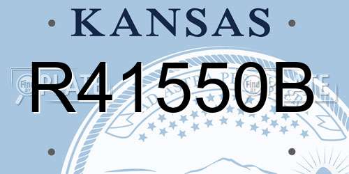 R41550B Kansas License Plate