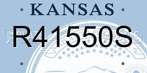 R41550S Kansas License Plate