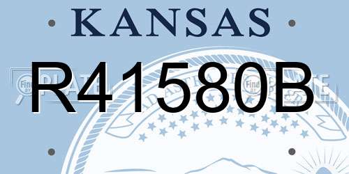 R41580B Kansas License Plate