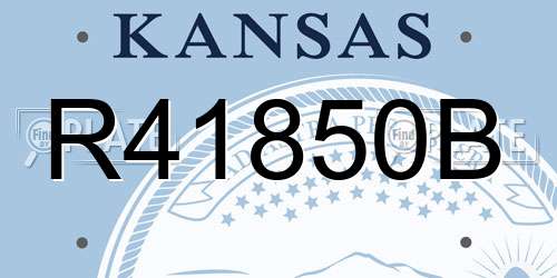 R41850B Kansas License Plate