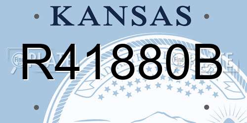 R41880B Kansas License Plate
