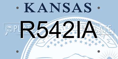 R542IA Kansas License Plate