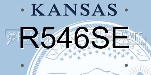 R546SE Kansas License Plate