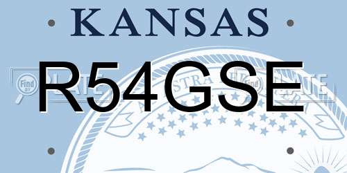 R54GSE Kansas License Plate