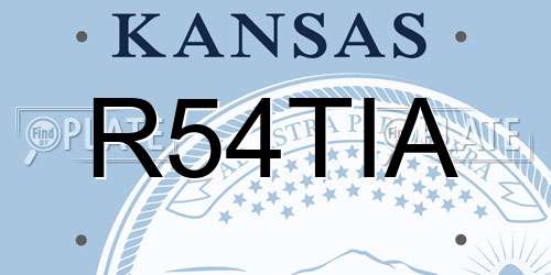 R54TIA Kansas License Plate