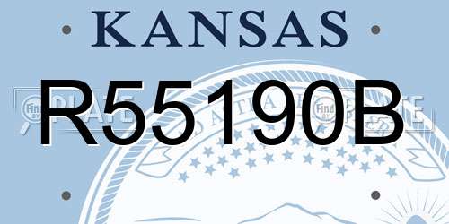 R55190B Kansas License Plate