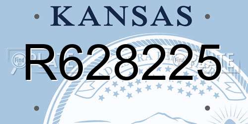 R628225 Kansas License Plate