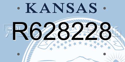 R628228 Kansas License Plate