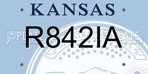 R842IA Kansas License Plate