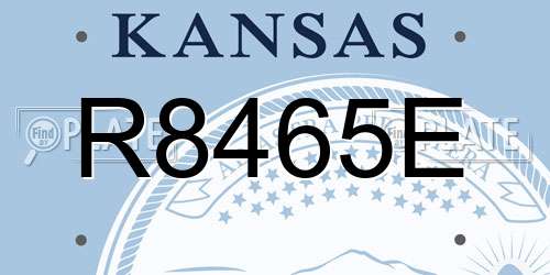 R8465E Kansas License Plate