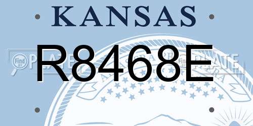R8468E Kansas License Plate