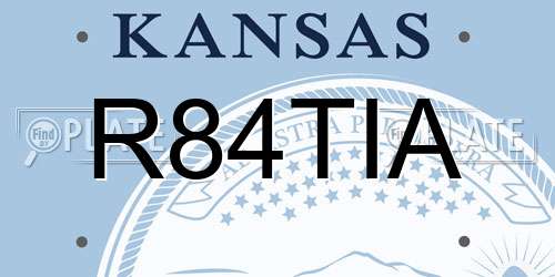 R84TIA Kansas License Plate