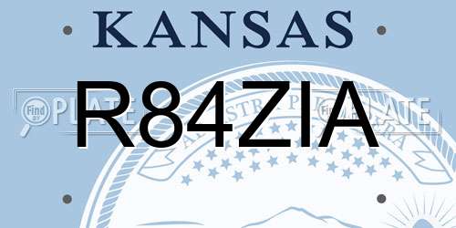 R84ZIA Kansas License Plate