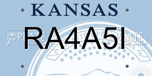 RA4A5I Kansas License Plate