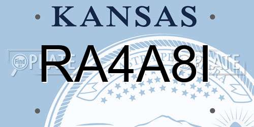 RA4A8I Kansas License Plate