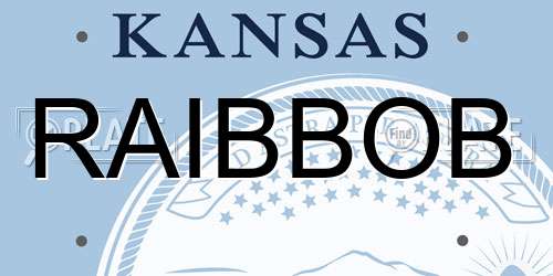 RAIBBOB Kansas License Plate