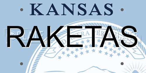 RAKETAS Kansas License Plate