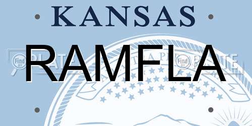 RAMFLA Kansas License Plate