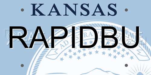 RAPIDBU Kansas License Plate