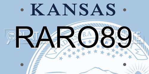 RARO89 Kansas License Plate
