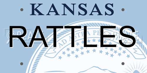 RATTLES Kansas License Plate