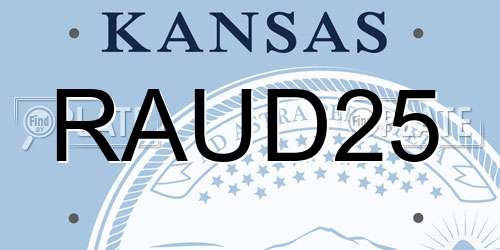 RAUD25 Kansas License Plate