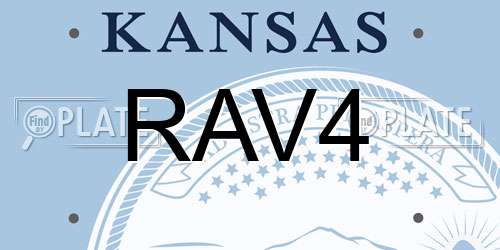 RAV4 Kansas License Plate