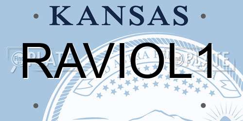 RAVIOL1 Kansas License Plate