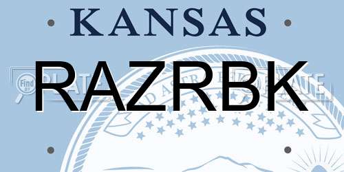 RAZRBK Kansas License Plate