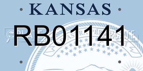 RB01141 Kansas License Plate