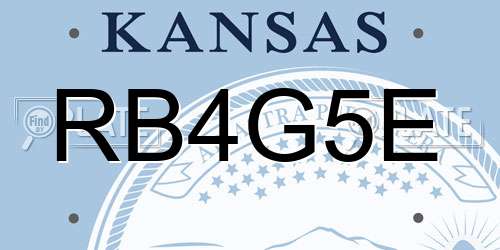 RB4G5E Kansas License Plate