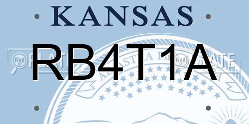 RB4T1A Kansas License Plate